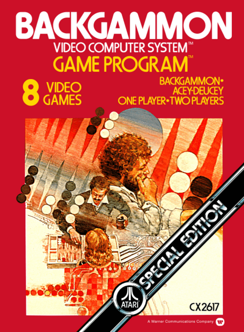 Backgammon box art for Atari 2600